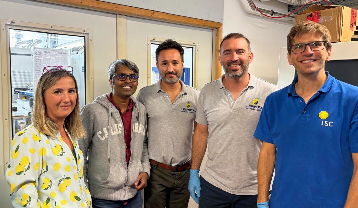 "Group photo of LEEMONS and ISC Konstanz researchers after oven calibration and metallisation resistance tests, September 2025."