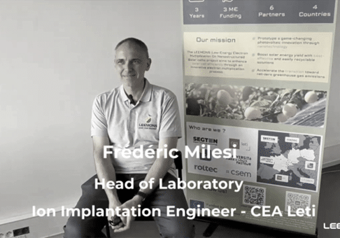 Frederic Milesi, Research Engineer at CEA-Leti, speaking about ion implantation in the LEEMONS Horizon Europe project